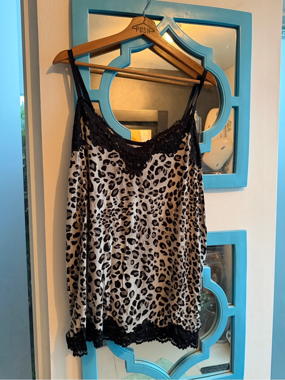 Lane Bryant Leopard Print Lace Cami in Brown and Black - Picture 6 of 9